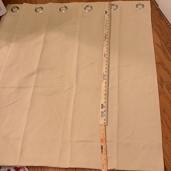 Two panels Rod pocket curtains 80” x 88” cream - Picture 3 of 4